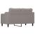 Canapea cu 2 locuri, gri taupe, 140 cm, material textil GartenMobel Dekor