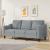 Canapea cu 3 locuri, gri deschis, material 180CM textil GartenMobel Dekor