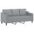 Canapea cu 3 locuri, gri deschis, material 180CM textil GartenMobel Dekor