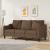 Canapea cu 3 locuri, maro, 180 cm, material textil GartenMobel Dekor