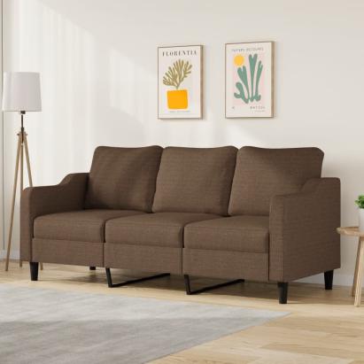 Canapea cu 3 locuri, maro, 180 cm, material textil GartenMobel Dekor