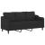 Canapea cu 3 locuri, negru, 180 cm, material textil GartenMobel Dekor