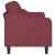 Canapea cu 3 locuri, roșu vin, 180 cm, material textil GartenMobel Dekor