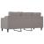 Canapea cu 3 locuri, taupe, 180 cm, material textil GartenMobel Dekor