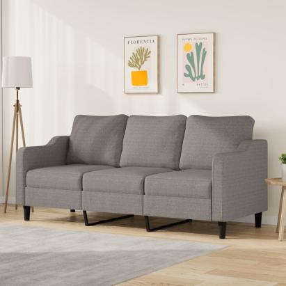 Canapea cu 3 locuri, taupe, 180 cm, material textil GartenMobel Dekor
