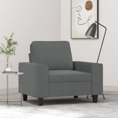 Fotoliu canapea, gri închis, 60 cm, material textil GartenMobel Dekor