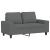Canapea cu 2 locuri, gri închis, 120 cm, material textil GartenMobel Dekor