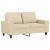 Canapea cu 2 locuri, crem, 120 cm, material textil GartenMobel Dekor