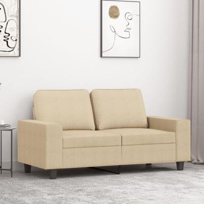 Canapea cu 2 locuri, crem, 120 cm, material textil GartenMobel Dekor