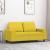Canapea cu 2 locuri, galben deschis, 120 cm, material textil GartenMobel Dekor