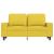 Canapea cu 2 locuri, galben deschis, 120 cm, material textil GartenMobel Dekor