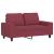 Canapea cu 2 locuri, roșu vin, 120 cm, material textil GartenMobel Dekor