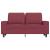 Canapea cu 2 locuri, roșu vin, 120 cm, material textil GartenMobel Dekor