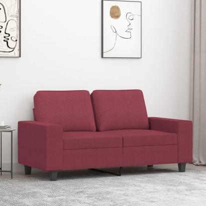 Canapea cu 2 locuri, roșu vin, 120 cm, material textil GartenMobel Dekor