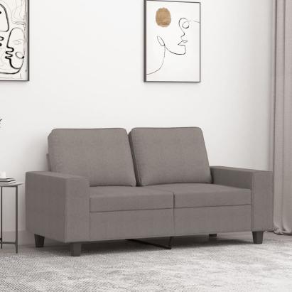 Canapea cu 2 locuri, gri taupe, 120 cm, material textil GartenMobel Dekor