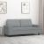 Canapea cu 2 locuri, gri deschis, 140 cm, material textil GartenMobel Dekor