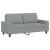Canapea cu 2 locuri, gri deschis, 140 cm, material textil GartenMobel Dekor