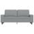 Canapea cu 2 locuri, gri deschis, 140 cm, material textil GartenMobel Dekor