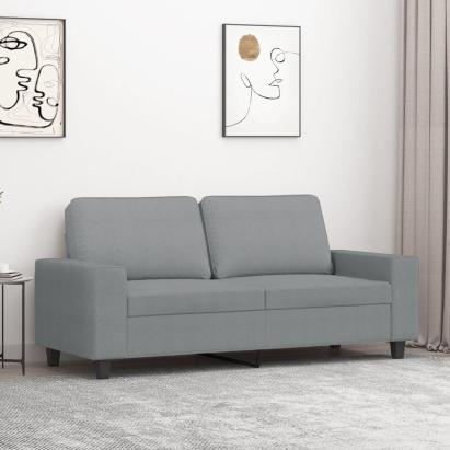Canapea cu 2 locuri, gri deschis, 140 cm, material textil GartenMobel Dekor