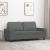 Canapea cu 2 locuri, gri închis, 140 cm, material textil GartenMobel Dekor