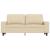 Canapea cu 2 locuri, crem, 140 cm, material textil GartenMobel Dekor