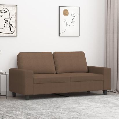 Canapea cu 2 locuri, maro, 140 cm, material textil GartenMobel Dekor