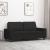 Canapea cu 2 locuri, negru, 140 cm, material textil GartenMobel Dekor