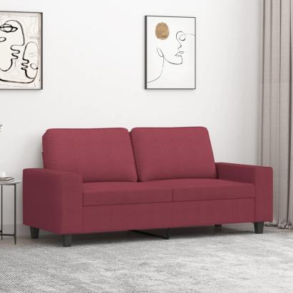 Canapea cu 2 locuri, roșu vin, 140 cm, material textil GartenMobel Dekor