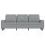 Canapea cu 3 locuri, gri deschis, material 180CM textil GartenMobel Dekor