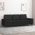 Canapea cu 3 locuri, negru, 180 cm, material textil GartenMobel Dekor