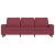 Canapea cu 3 locuri, roșu vin, 180 cm, material textil GartenMobel Dekor