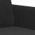 Canapea cu 2 locuri, negru, 140 cm, catifea GartenMobel Dekor