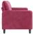 Canapea cu 3 locuri, roșu vin, 180 cm, material catifea GartenMobel Dekor