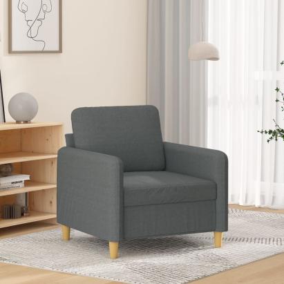 Fotoliu canapea, gri închis, 60 cm, material textil GartenMobel Dekor
