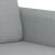 Canapea cu 2 locuri, gri deschis, 120 cm, material textil GartenMobel Dekor
