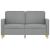 Canapea cu 2 locuri, gri deschis, 120 cm, material textil GartenMobel Dekor
