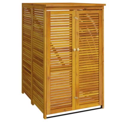 Magazie pubelă gunoi unică, 70x89x117 cm, lemn masiv de acacia GartenMobel Dekor