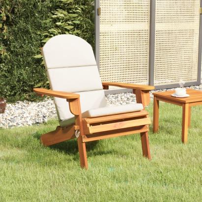 Scaun de grădină Adirondack cu perne, lemn masiv acacia GartenMobel Dekor