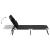 Șezlong pliabil negru țesătură Oxford&oțel vopsit electrostatic GartenMobel Dekor