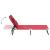 Șezlong pliabil roșu țesătură Oxford&oțel vopsit electrostatic GartenMobel Dekor
