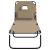 Șezlong pliant taupe textil Oxford&oțel vopsit electrostatic GartenMobel Dekor