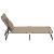 Șezlong pliant taupe textil Oxford&oțel vopsit electrostatic GartenMobel Dekor