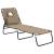 Șezlong pliant taupe textil Oxford&oțel vopsit electrostatic GartenMobel Dekor