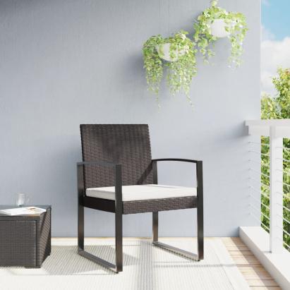 Scaune de bucătărie de grădină, 2 buc., maro, rattan PP GartenMobel Dekor