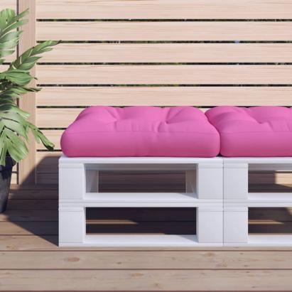 Pernă de paleți, roz, 60x60x12 cm, textil GartenMobel Dekor