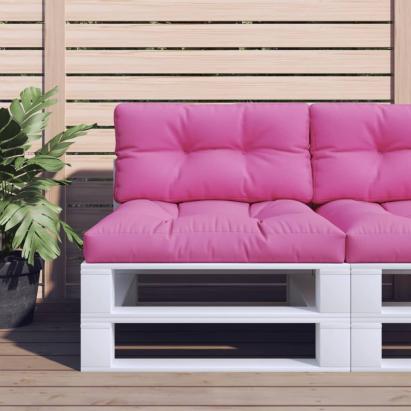Perne de paleți, 2 buc., roz, material textil GartenMobel Dekor