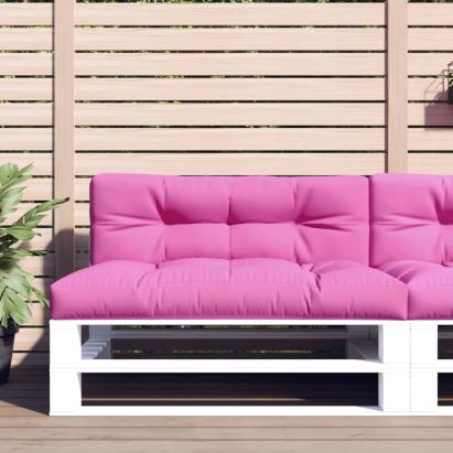 Perne de paleți, 2 buc., roz, material textil GartenMobel Dekor