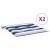Perne scaun grădină 2 buc dungi albastru&alb 50x50x3 cm, textil GartenMobel Dekor
