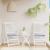 Perne scaun grădină 2 buc dungi albastru&alb 50x50x3 cm, textil GartenMobel Dekor
