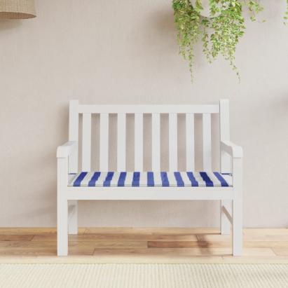Pernă bancă grădină, albastru&alb, 120x50x3 cm, textil oxford GartenMobel Dekor